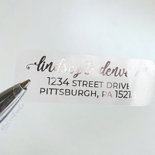 Silver Foil Address Label