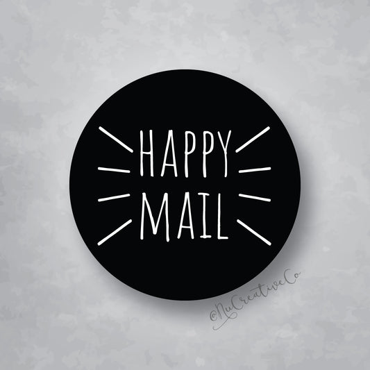 Happy Mail Circle Sticker