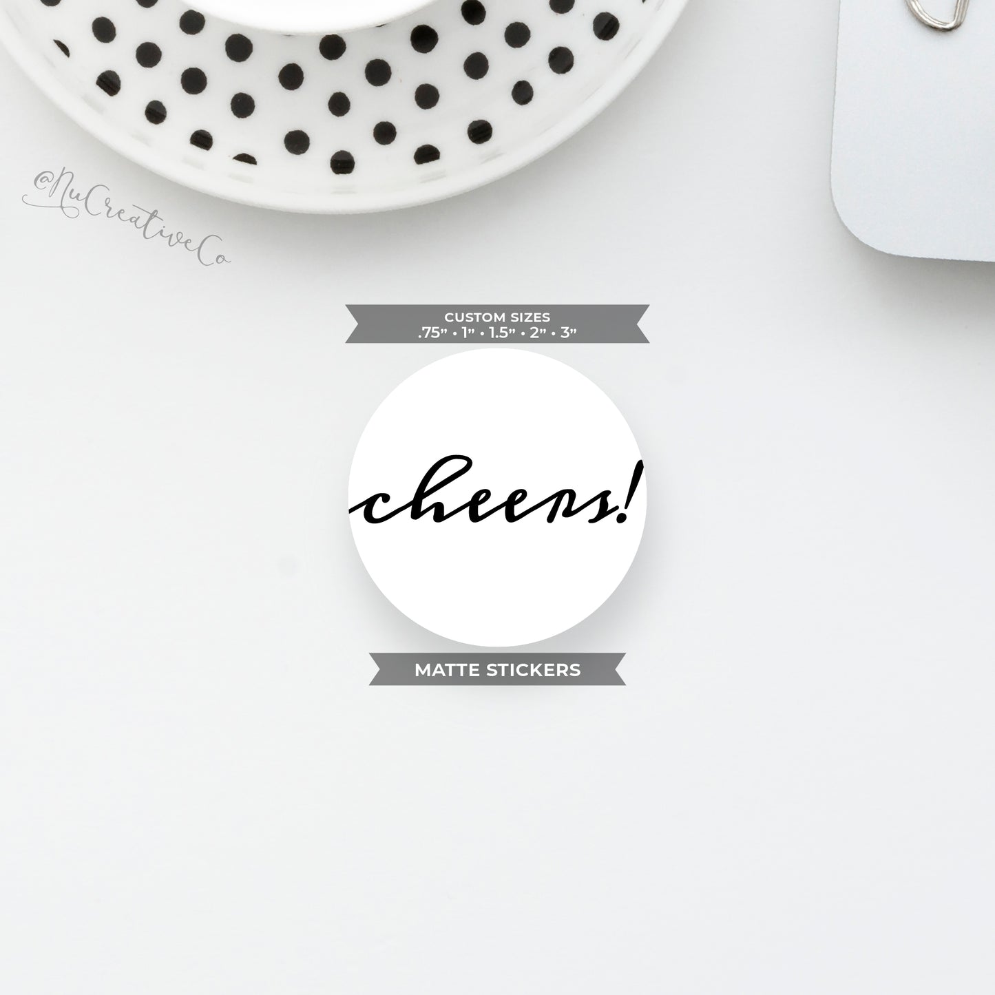 Cheers! Circle Sticker