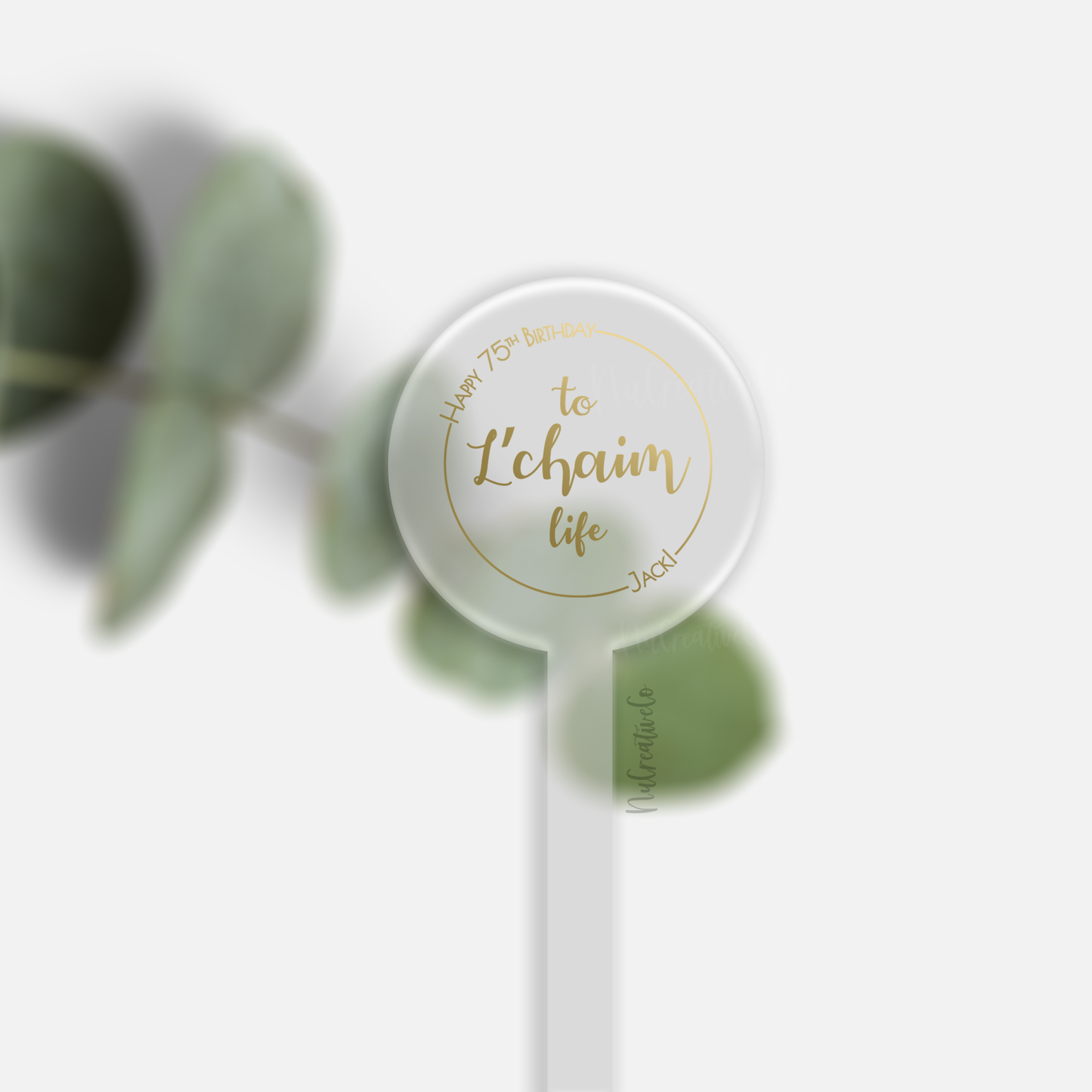 Foil Drink Stirrer Sticker