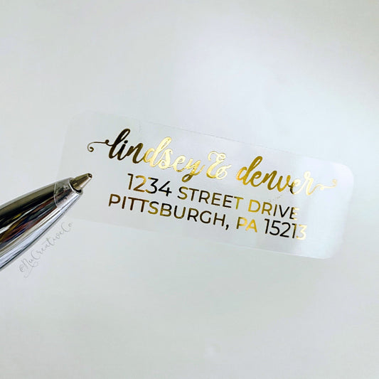 Gold Foil Address Label