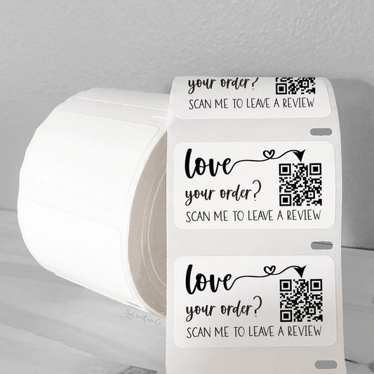 Custom QR Label “Scan me to....review”